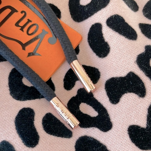 VON DUTCH‎ Unisex Dirty Pink Cheetah Animal Print Hoodie - Picture 6 of 8